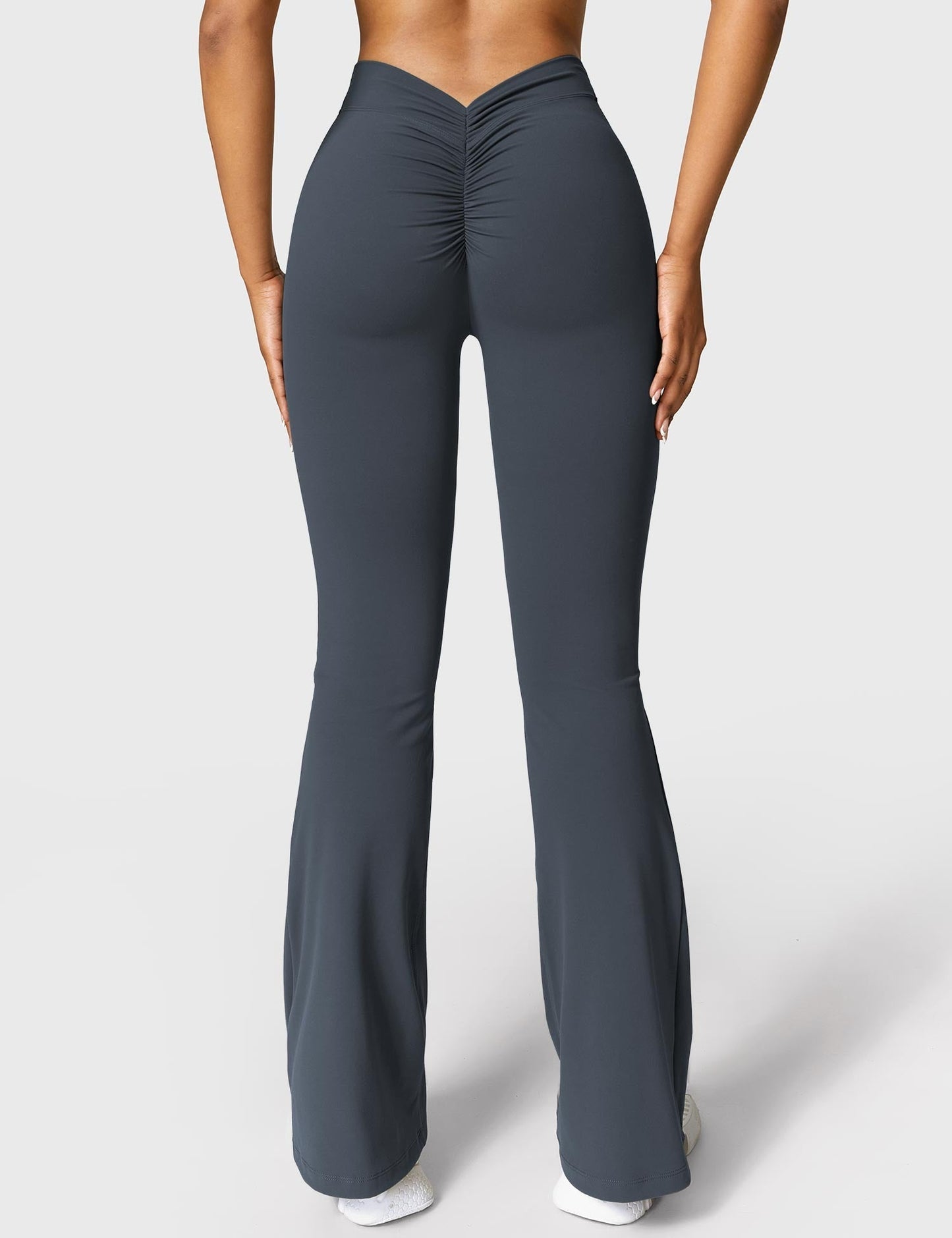 Legging Femme Taille Haute Effet Scrunch Coupe Flare Sculptante