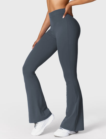 Legging Femme Taille Haute Effet Scrunch Coupe Flare Sculptante