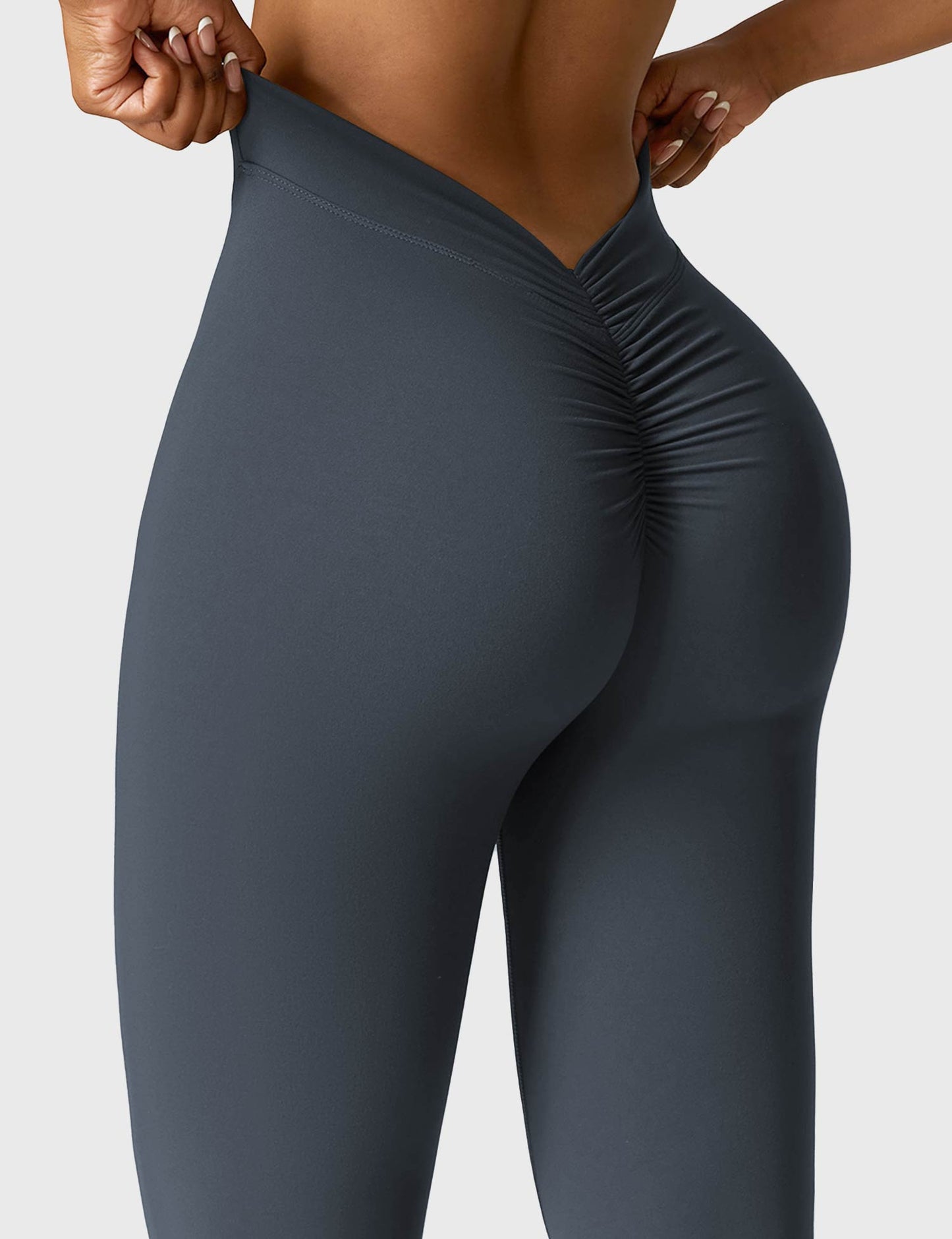 Legging Femme Taille Haute Effet Scrunch Coupe Flare Sculptante