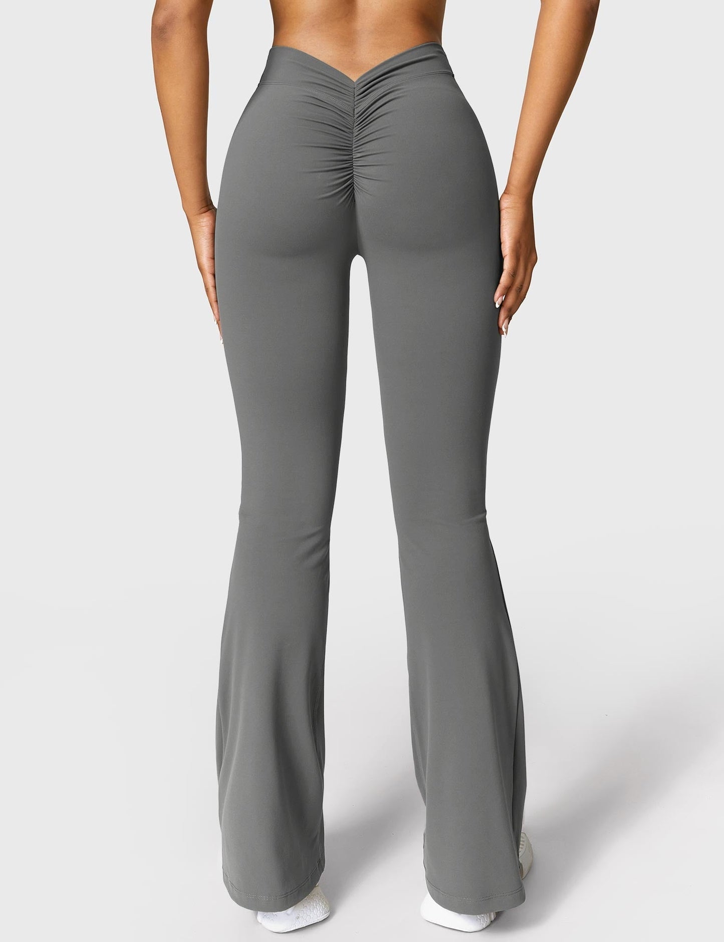 Legging Femme Taille Haute Effet Scrunch Coupe Flare Sculptante