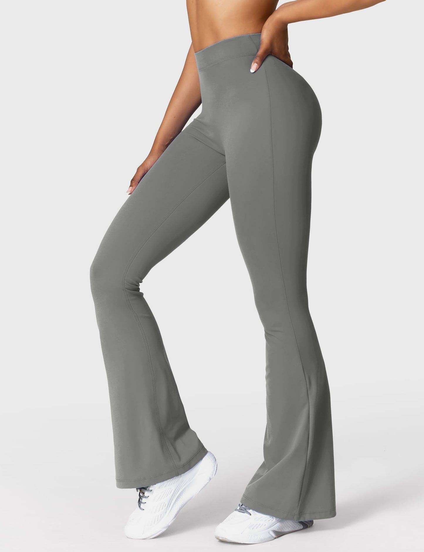 Legging Femme Taille Haute Effet Scrunch Coupe Flare Sculptante