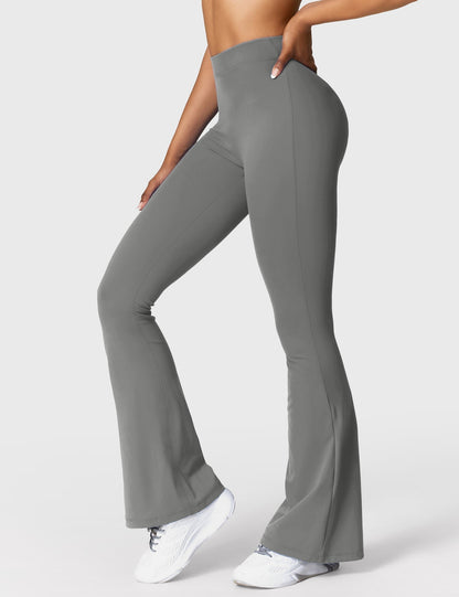 Legging Femme Taille Haute Effet Scrunch Coupe Flare Sculptante