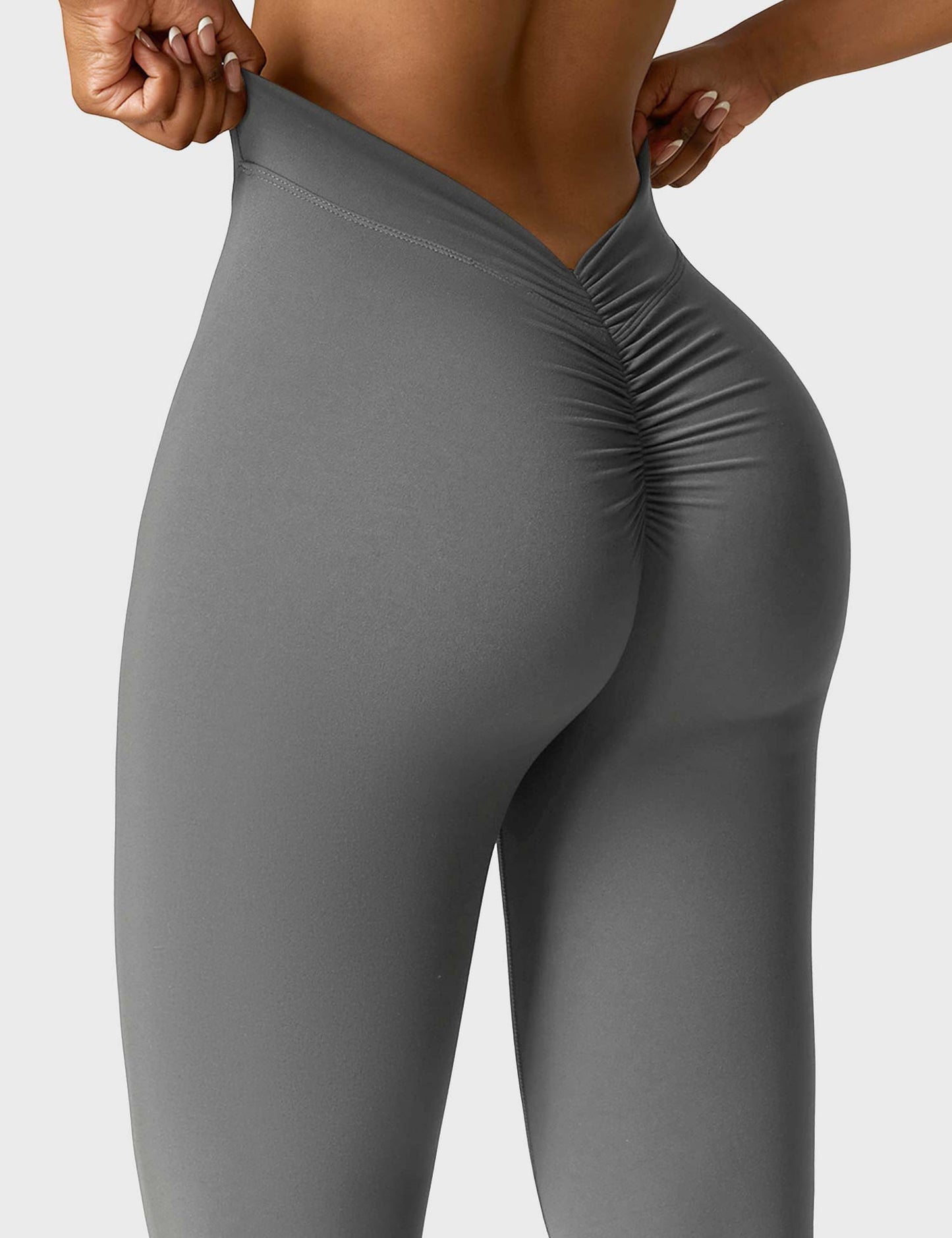 Legging Femme Taille Haute Effet Scrunch Coupe Flare Sculptante