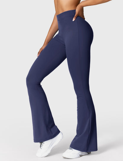 Legging Femme Taille Haute Effet Scrunch Coupe Flare Sculptante
