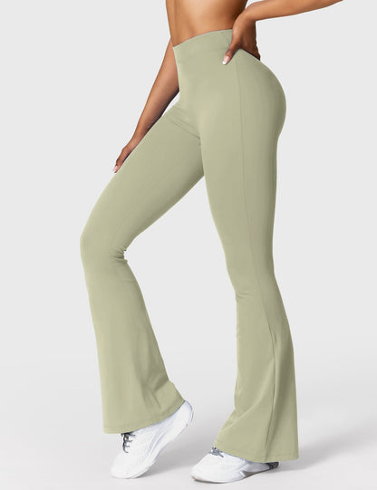 Legging Femme Taille Haute Effet Scrunch Coupe Flare Sculptante