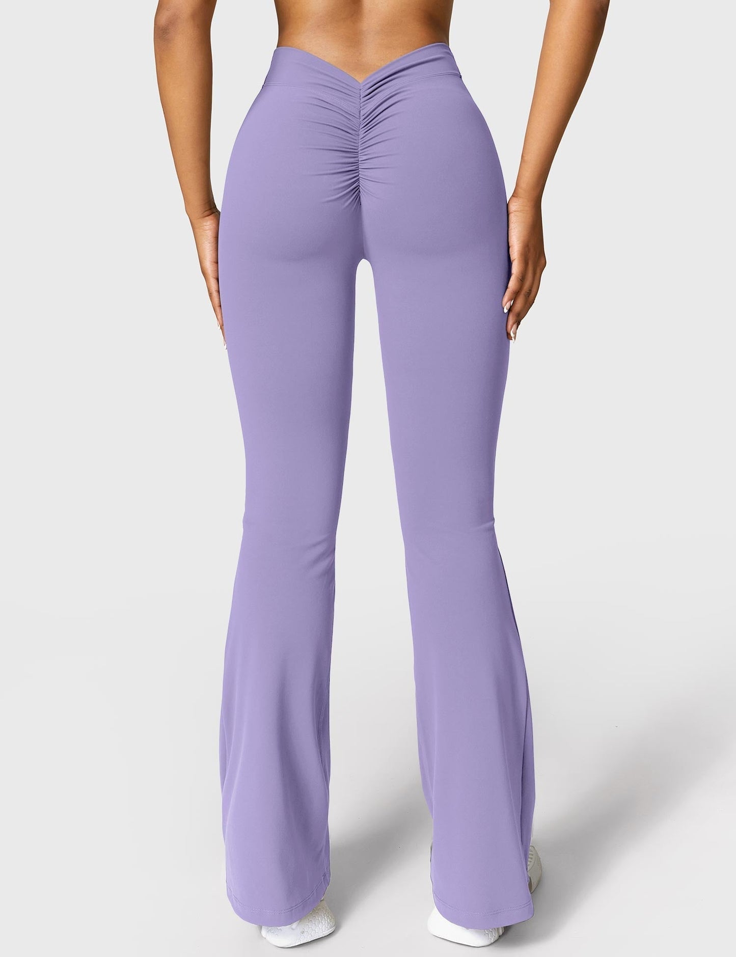 Legging Femme Taille Haute Effet Scrunch Coupe Flare Sculptante