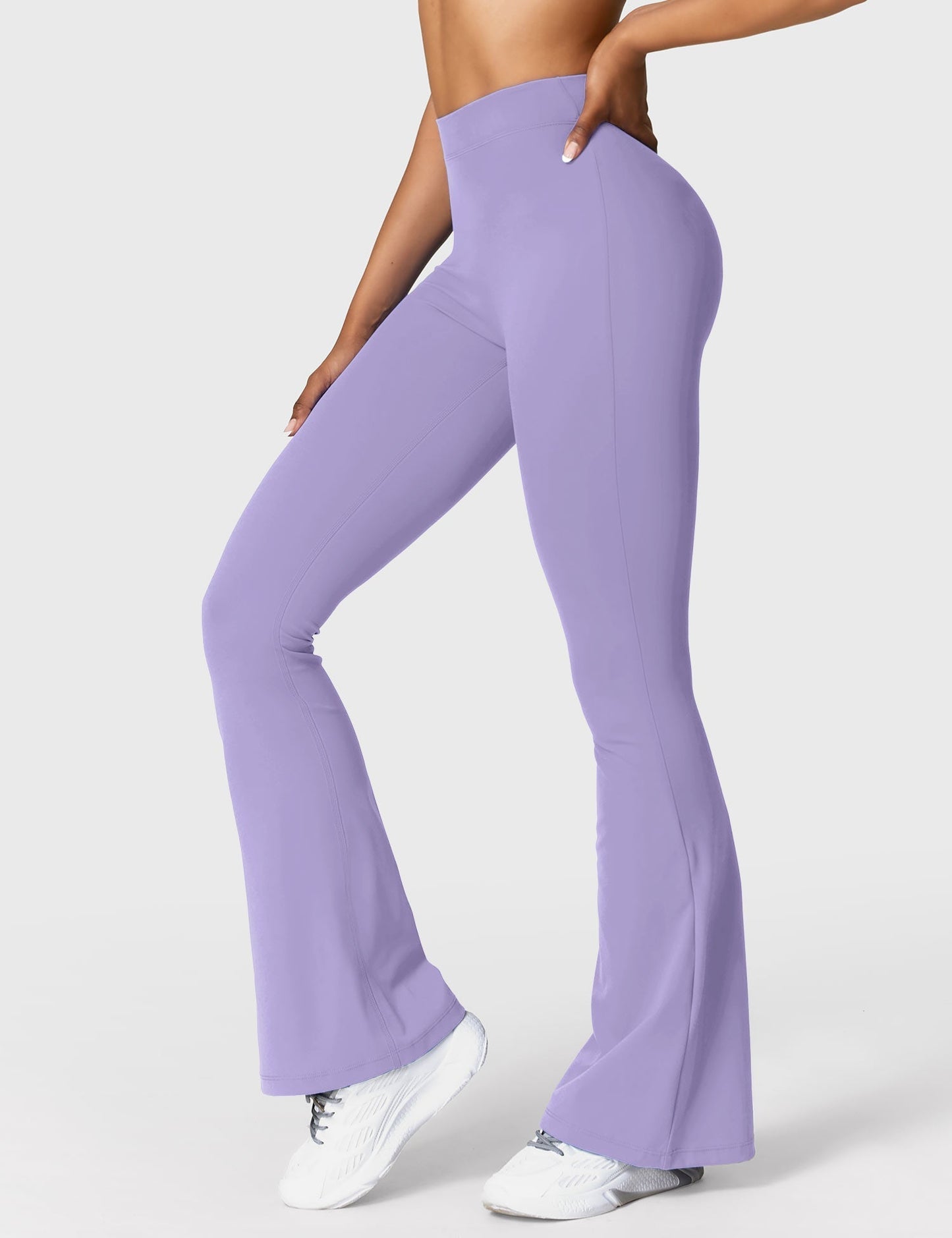 Legging Femme Taille Haute Effet Scrunch Coupe Flare Sculptante