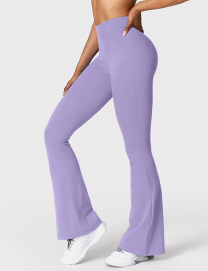 Legging Femme Taille Haute Effet Scrunch Coupe Flare Sculptante