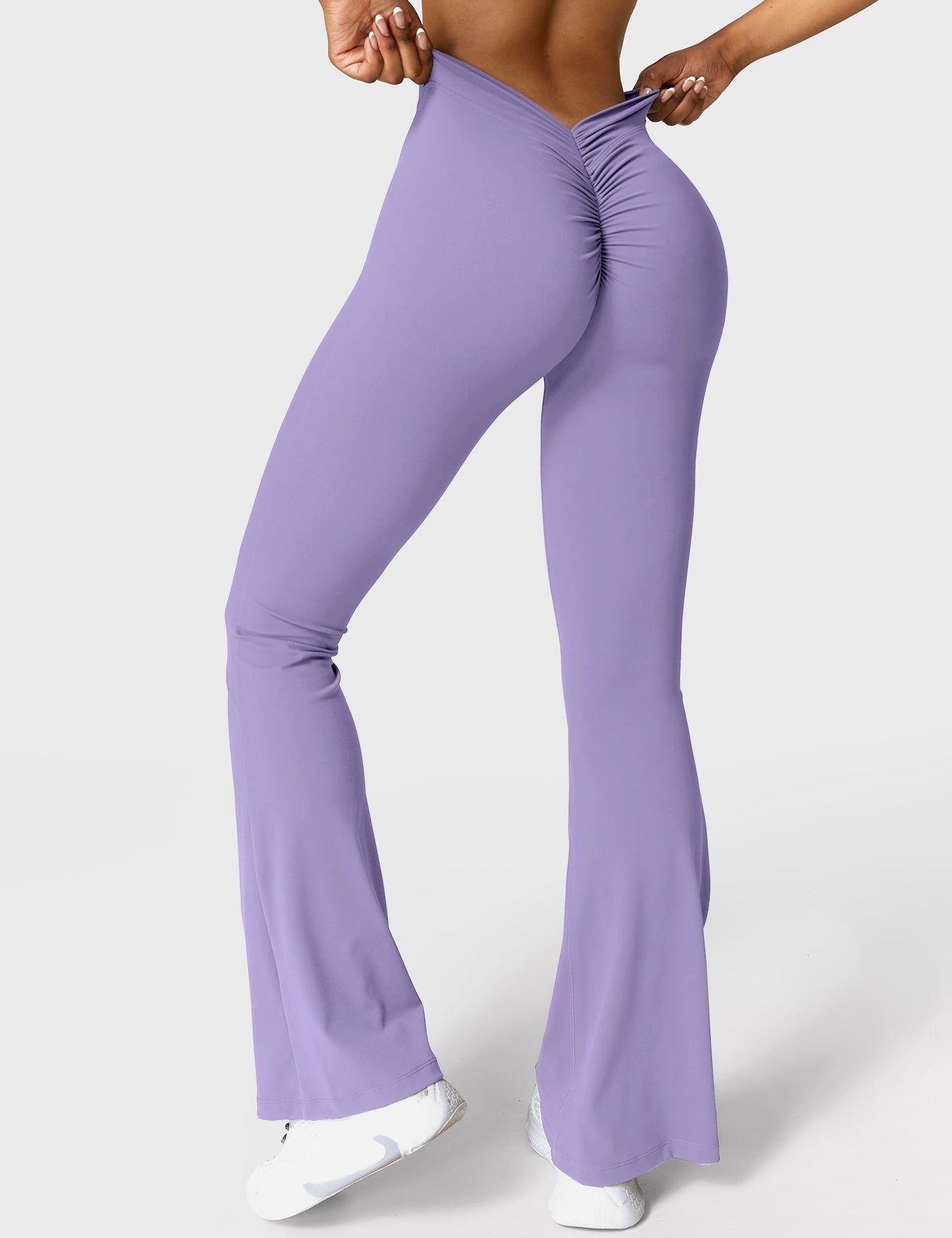 Legging Femme Taille Haute Effet Scrunch Coupe Flare Sculptante