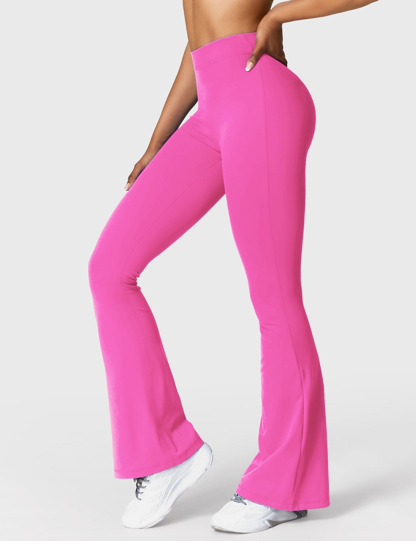 Legging Femme Taille Haute Effet Scrunch Coupe Flare Sculptante