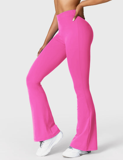 Legging Femme Taille Haute Effet Scrunch Coupe Flare Sculptante
