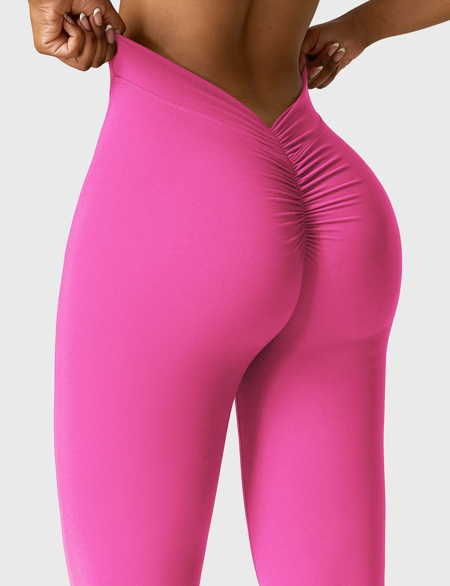 Legging Femme Taille Haute Effet Scrunch Coupe Flare Sculptante