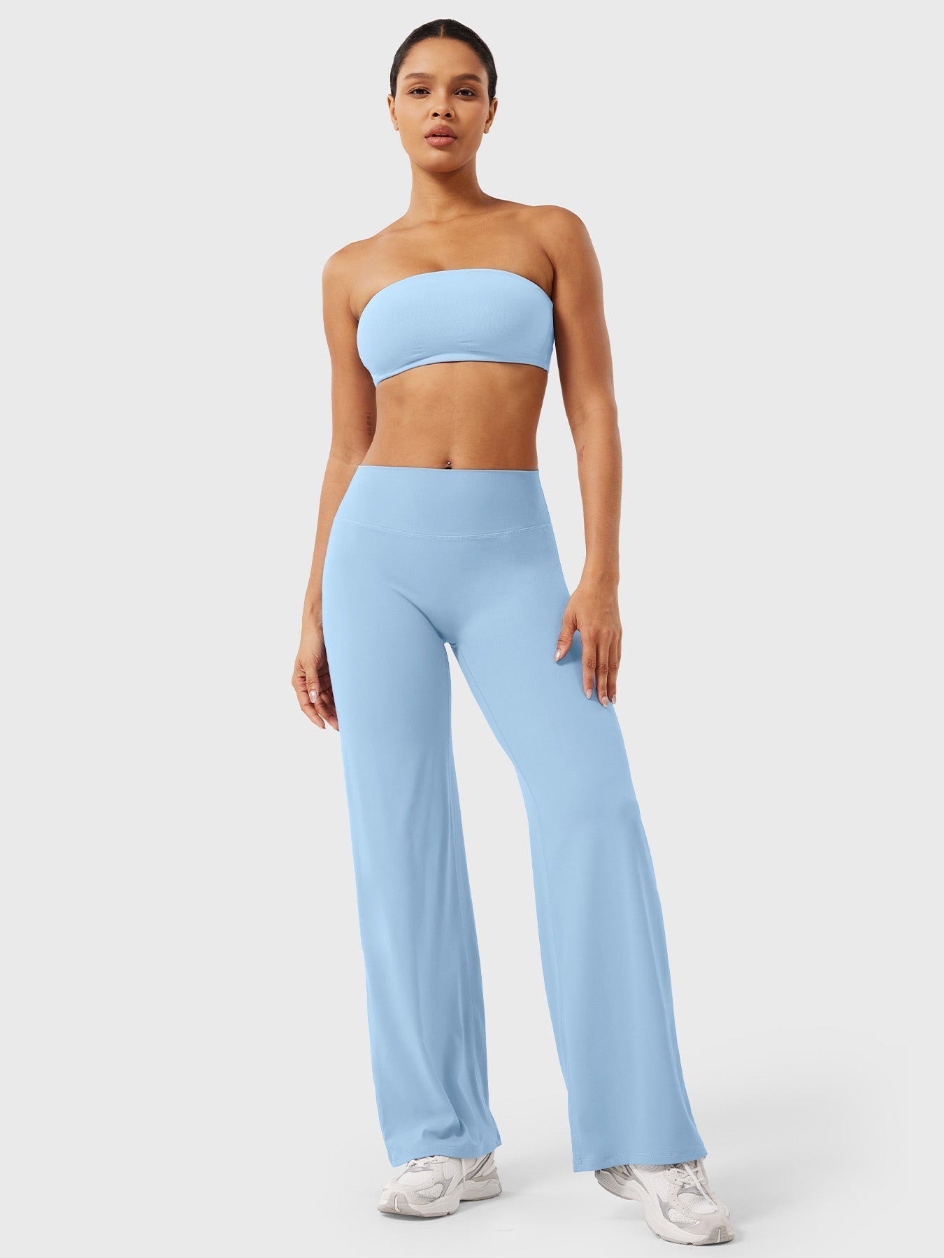 Pantalon Linéaire Haut de Taille pour Femme