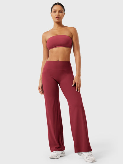 Pantalon Linéaire Haut de Taille pour Femme