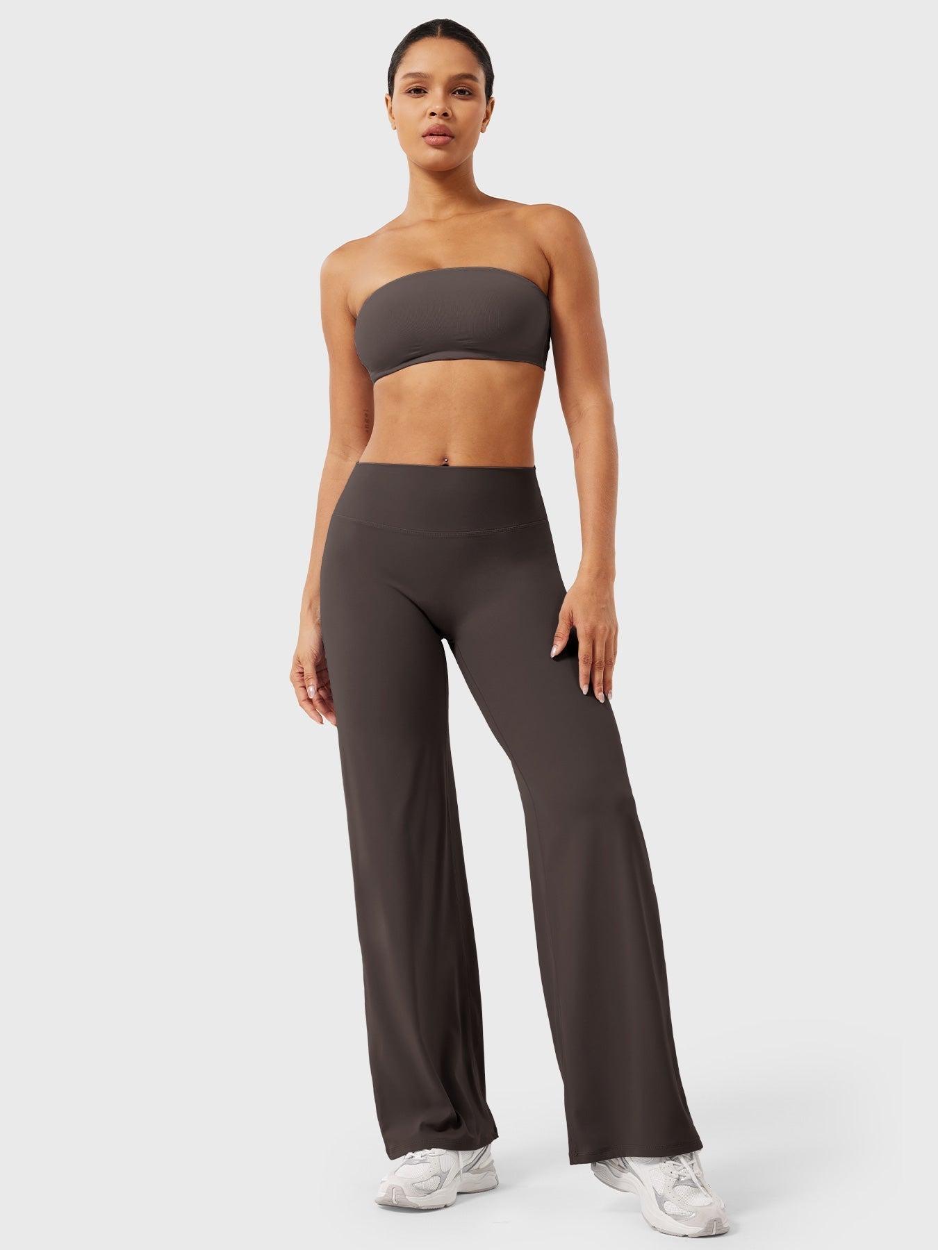 Pantalon Linéaire Haut de Taille pour Femme