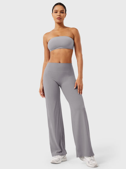 Pantalon Linéaire Haut de Taille pour Femme