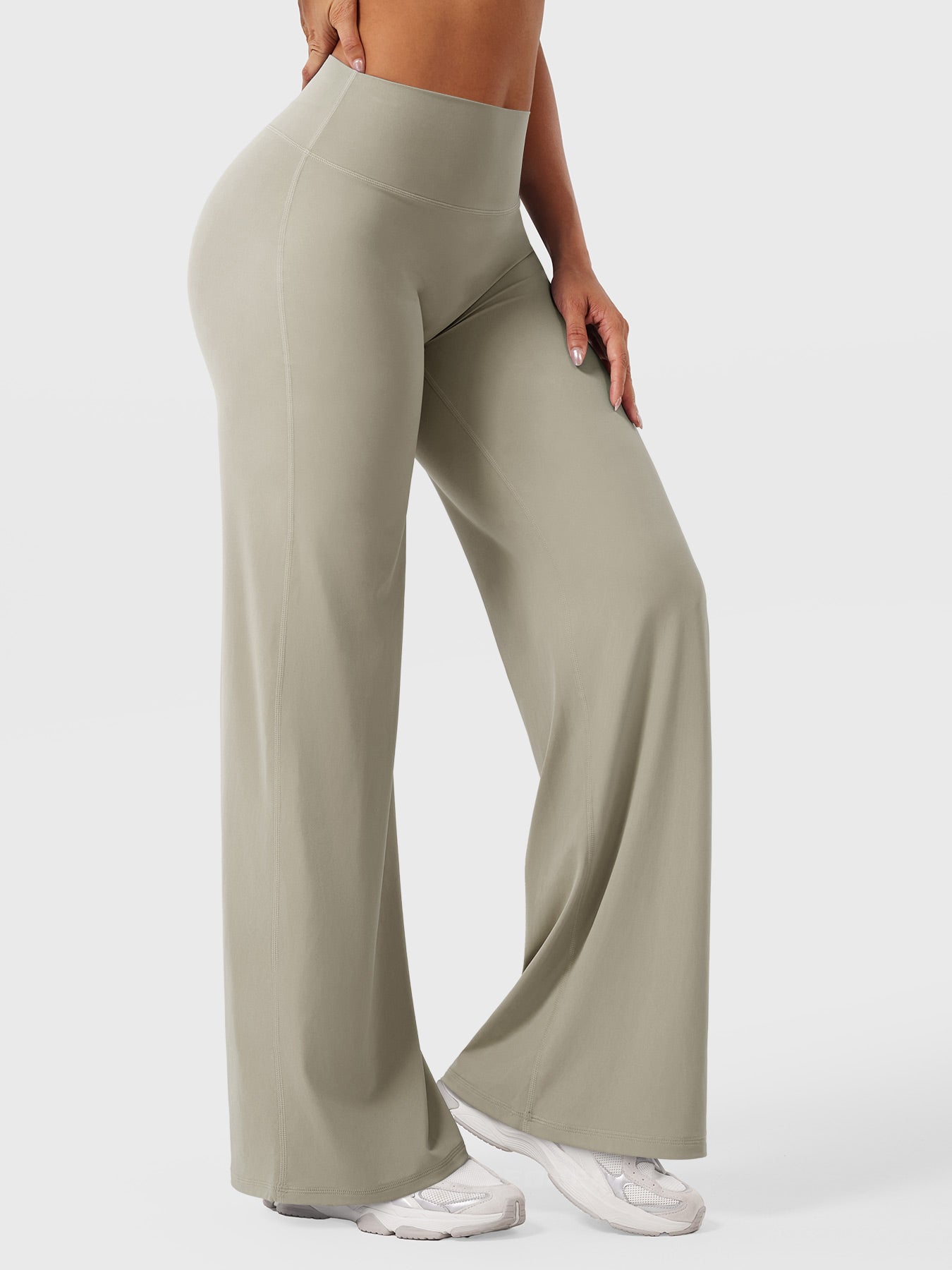 Pantalon Linéaire Haut de Taille pour Femme