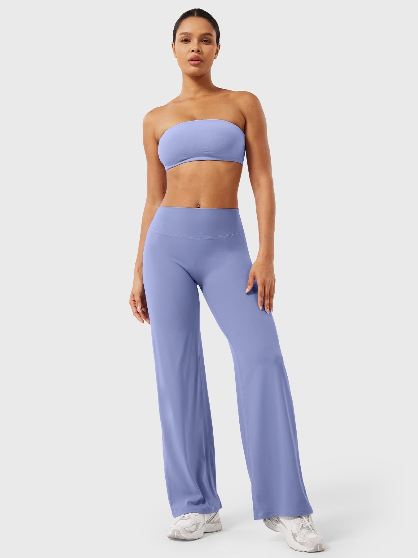 Pantalon Linéaire Haut de Taille pour Femme
