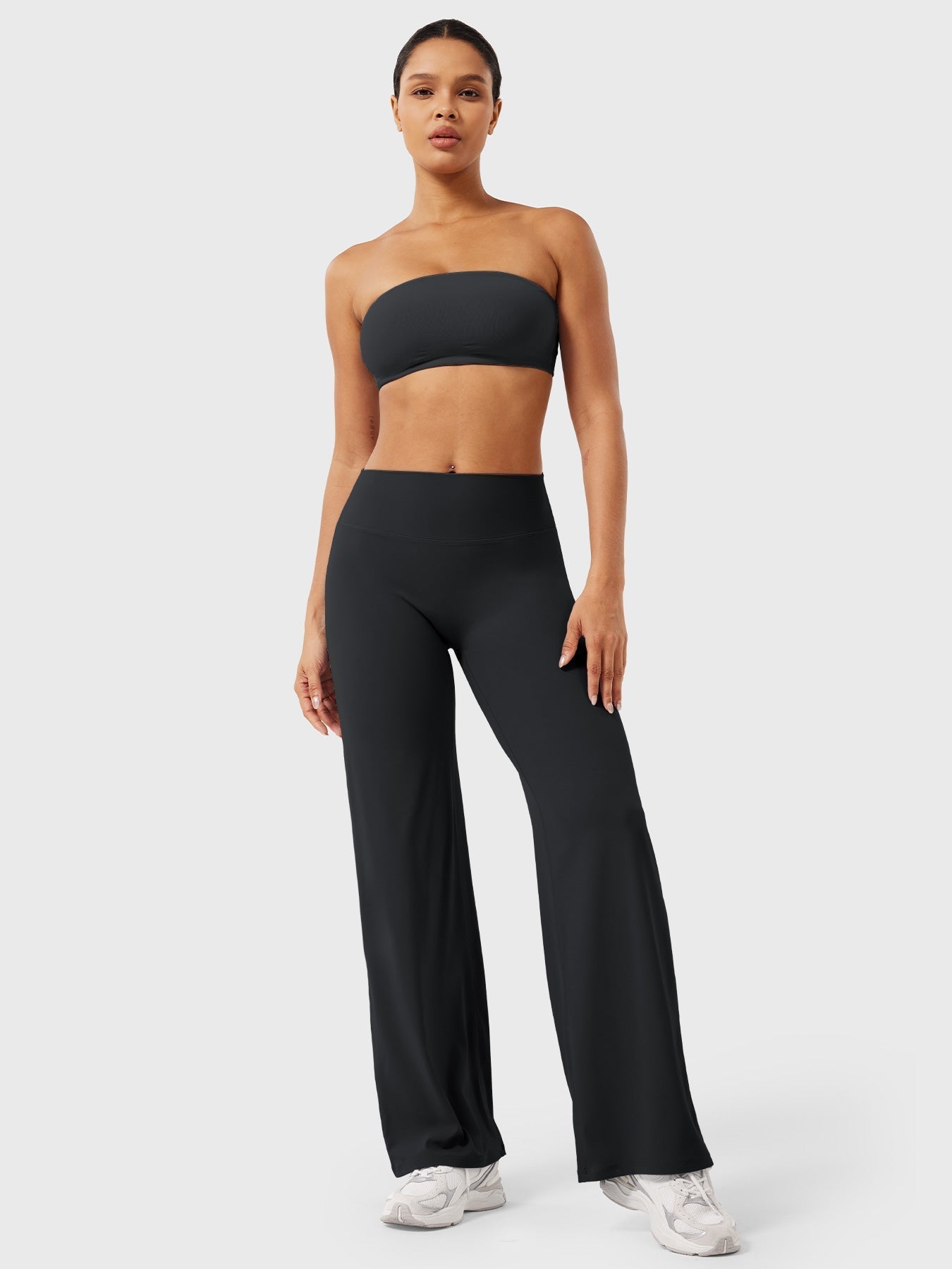 Pantalon Linéaire Haut de Taille pour Femme