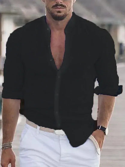 Chemise Homme Manches Longues en Coton Élégant