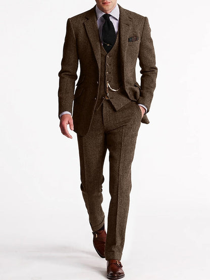 Costume Homme 3 Pièces Noir Classique Taille Personnalisée