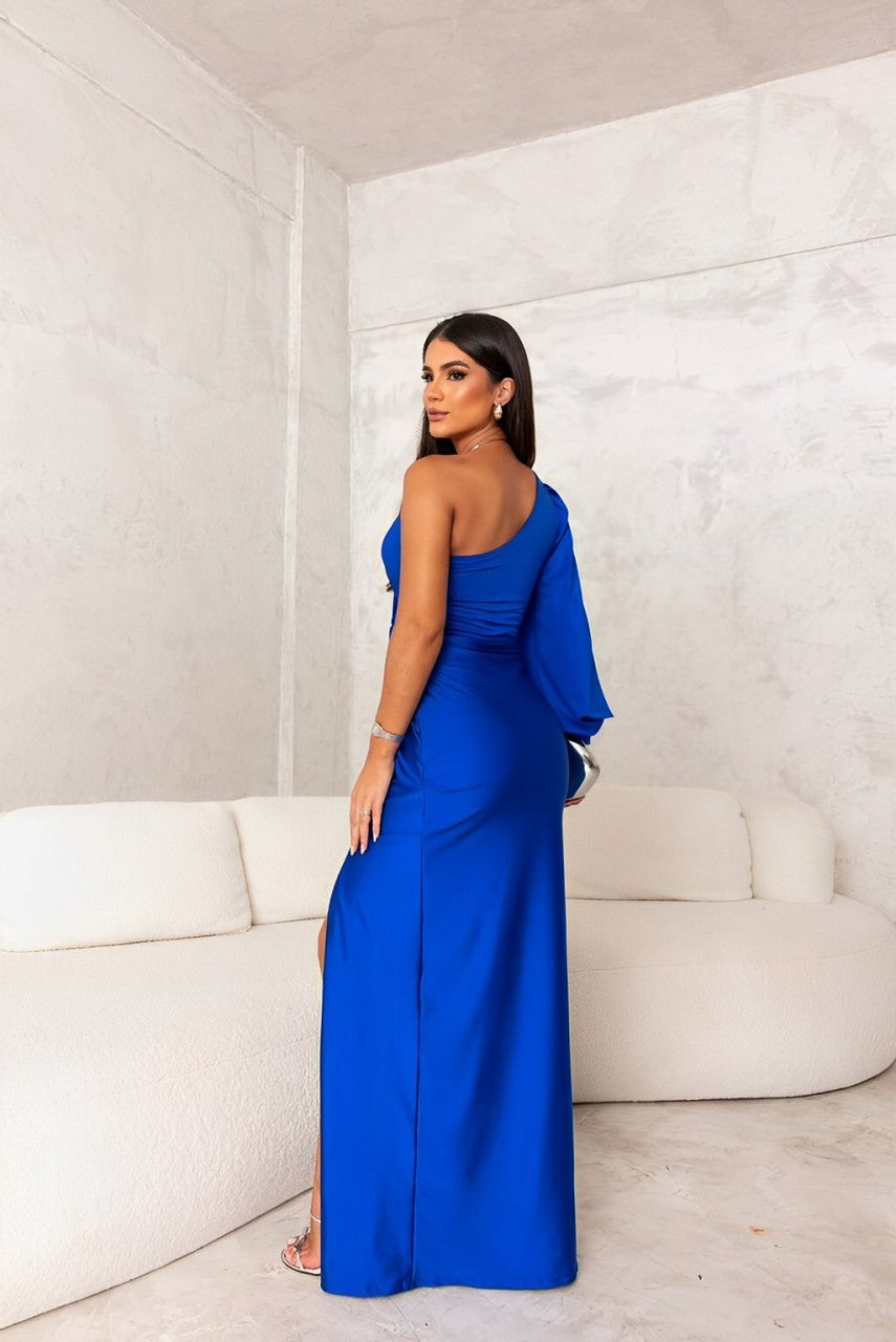 Robe Soirée Femme Asymétrique Drapée