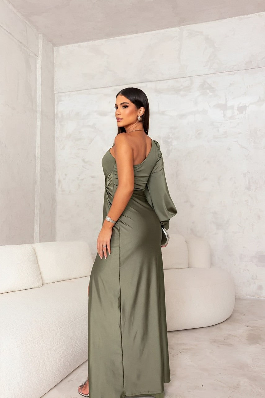 Robe Soirée Femme Asymétrique Drapée