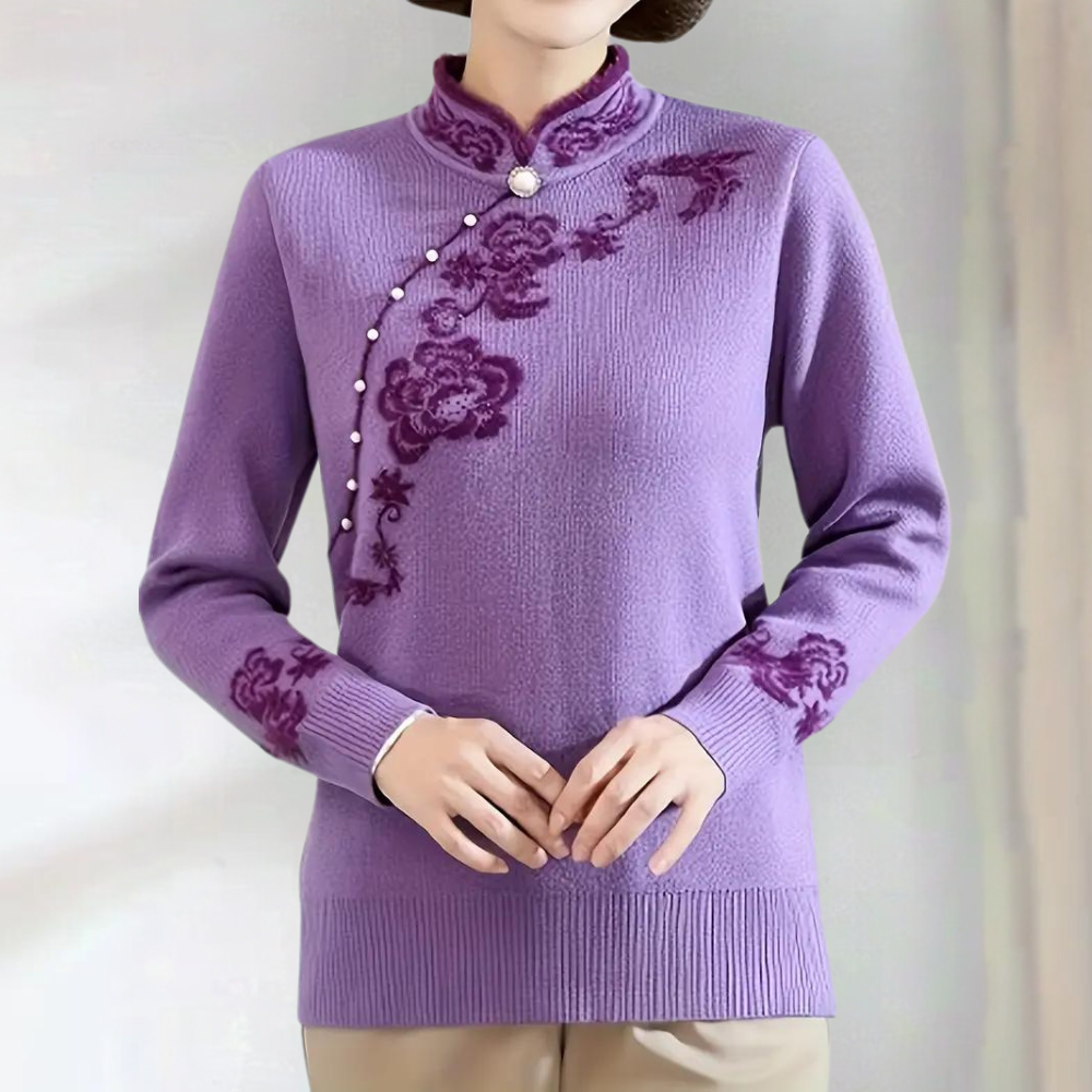 EMILIYA - Pull de Style Rétro pour Femme