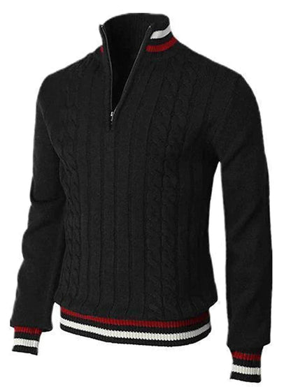 Pull Homme en Laine avec Fermeture Éclair