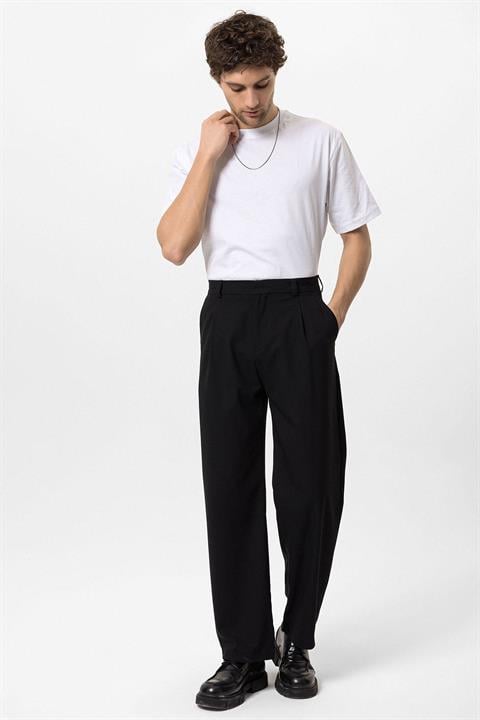 Pantalon Homme Classique Taille Haute pour Bureau
