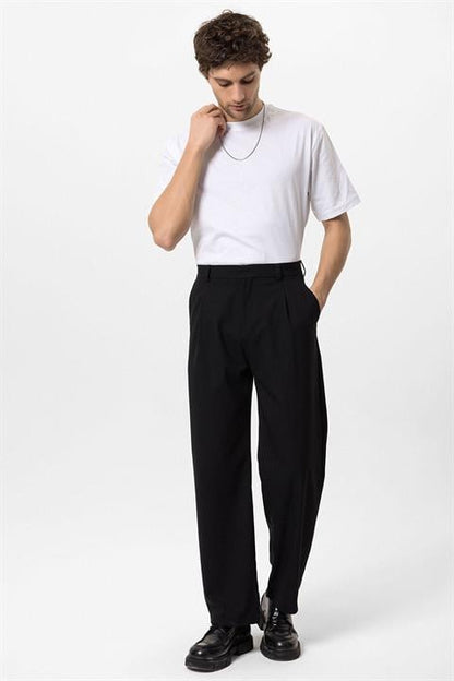 Pantalon Homme Classique Taille Haute pour Bureau