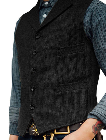 Gilet Homme Sans Manches à Boutons