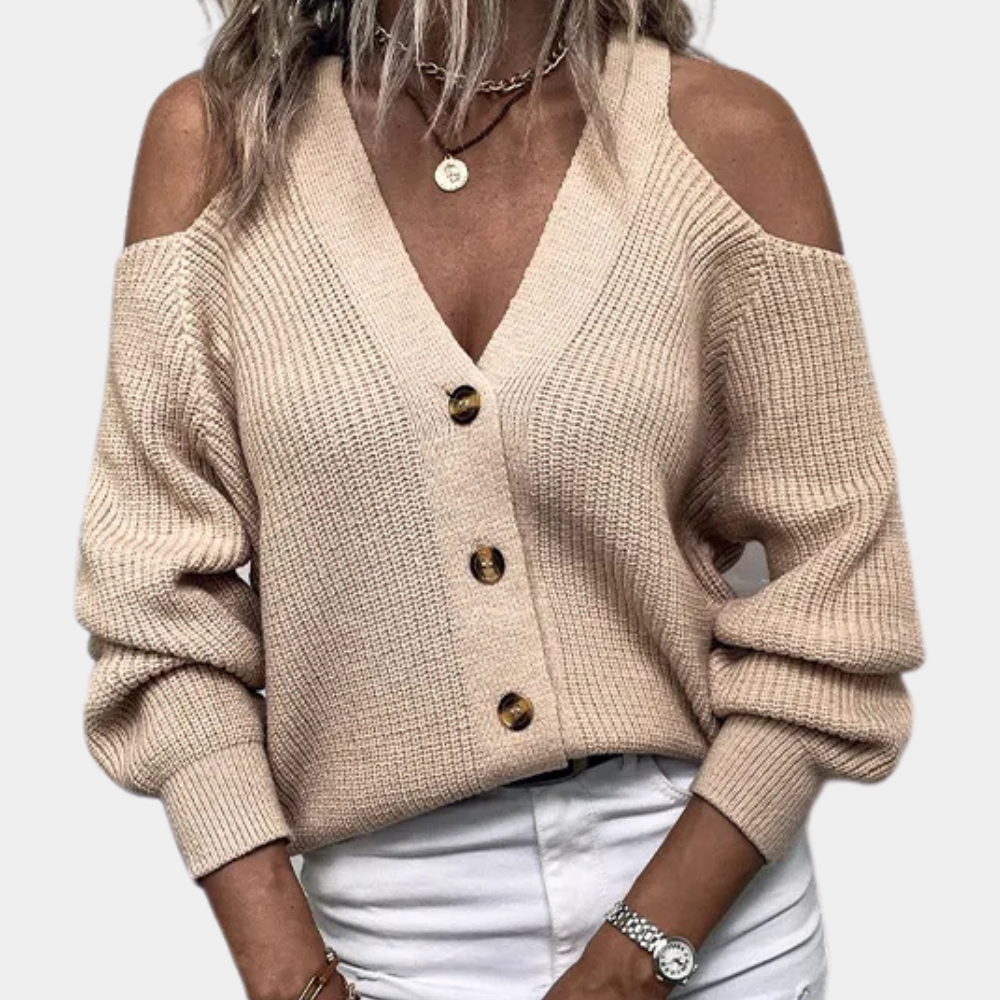 Pull Féminin Épaules Découvertes Chic et Élégant - PanierRoyale
