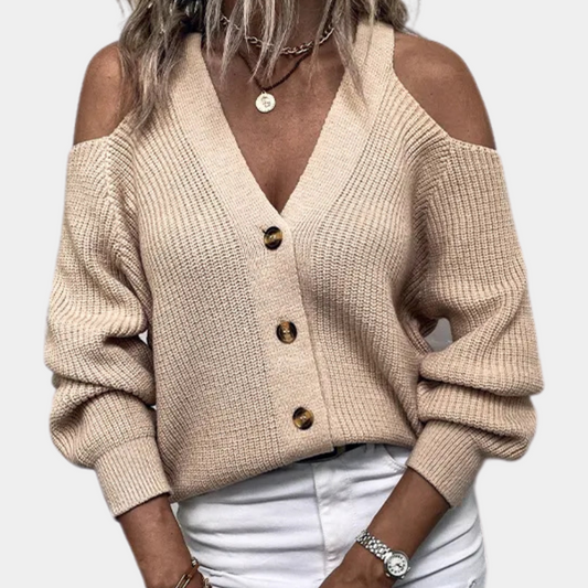 Pull Féminin Épaules Découvertes Chic et Élégant - PanierRoyale