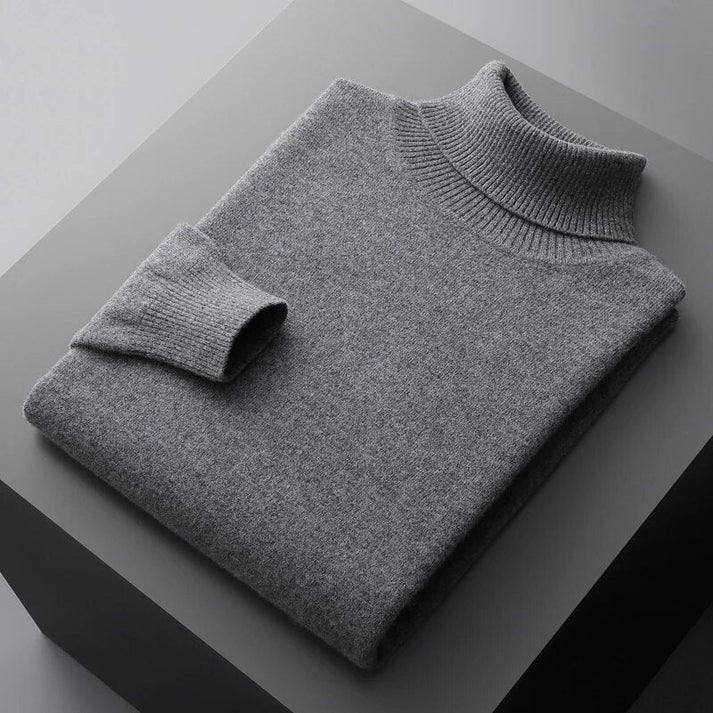 Pull en Cashmere Homme Col Roulé Luxe