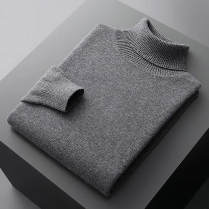 Pull en Cashmere Homme Col Roulé Luxe