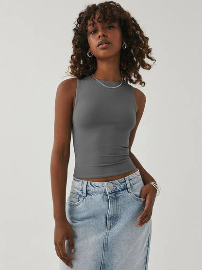 Top Cropped Manches Courtes pour Femme