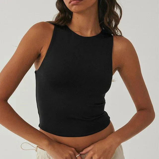 Top Cropped Manches Courtes pour Femme