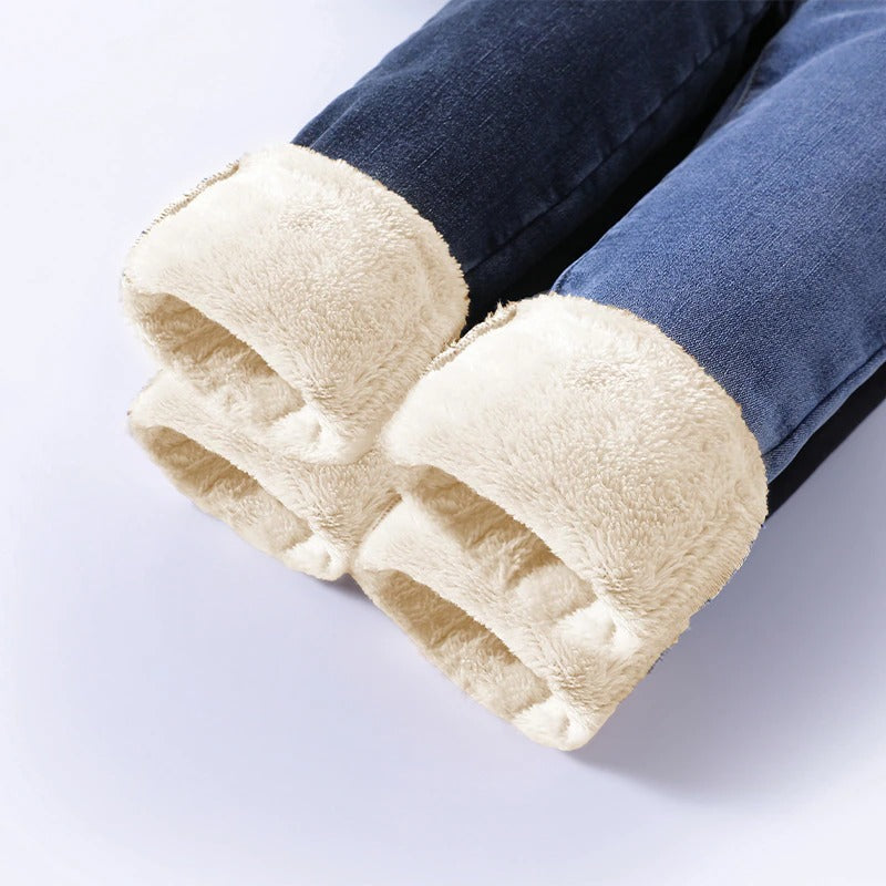 Jeans Hiver Femmes Haut de Gamme Épais et Chaud