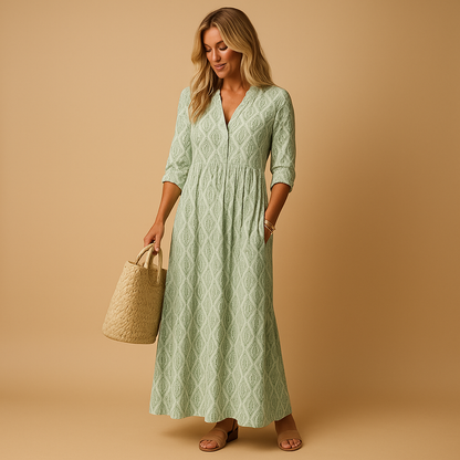Robe Élégante Mi-Longue sans Manches pour Femme