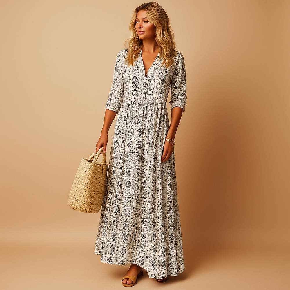 Robe Élégante Mi-Longue sans Manches pour Femme