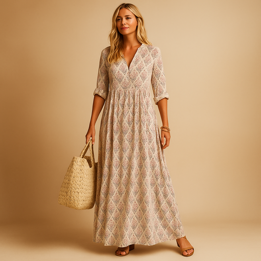 Robe Élégante Mi-Longue sans Manches pour Femme - PanierRoyale