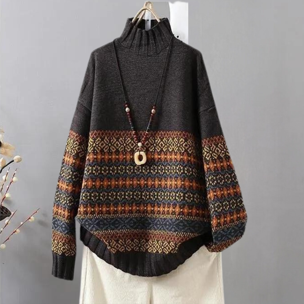 Pull Femme Col Roulé Élégant et Confortable - PanierRoyale