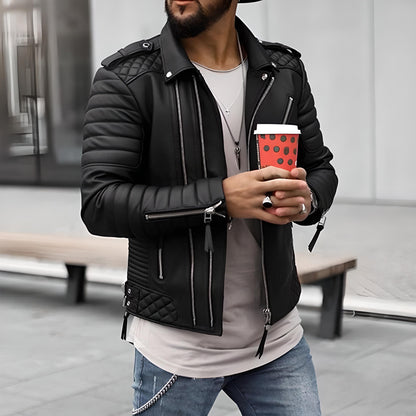 Blouson Cuir Homme Élégant et Robuste