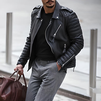 Blouson Cuir Homme Élégant et Robuste - BerlinGlamour